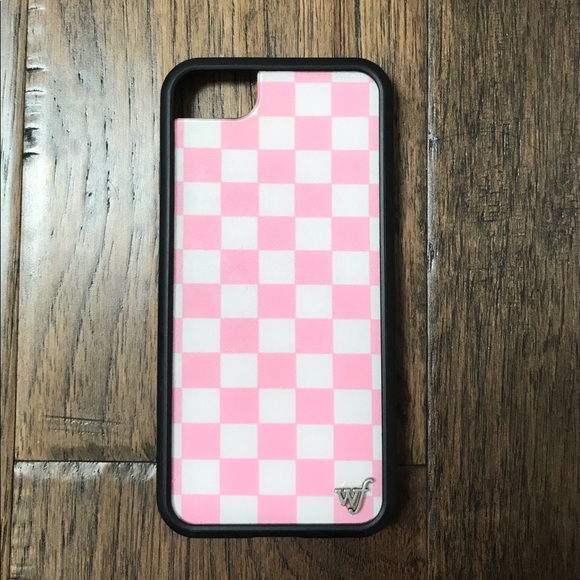 Wildflower Pink Checkerboard iPhone Case - Picture 1 of 5